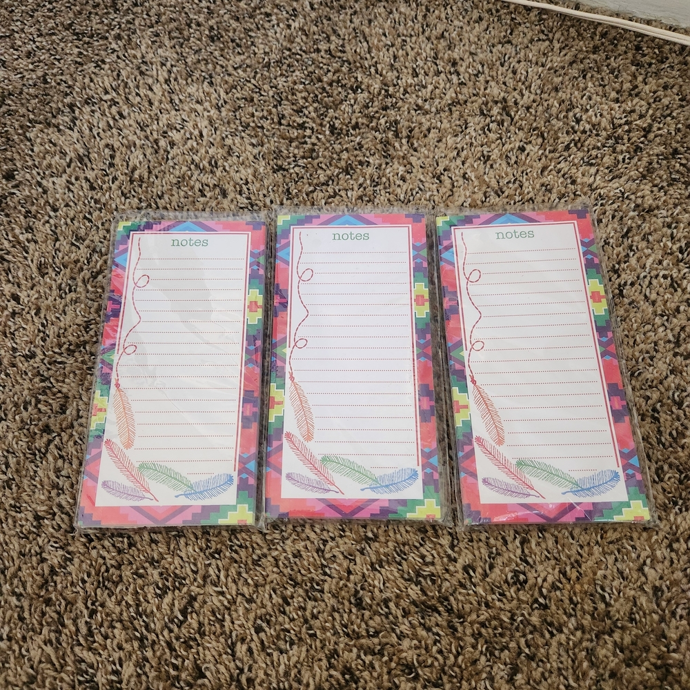 Colorful Feather Notepads
